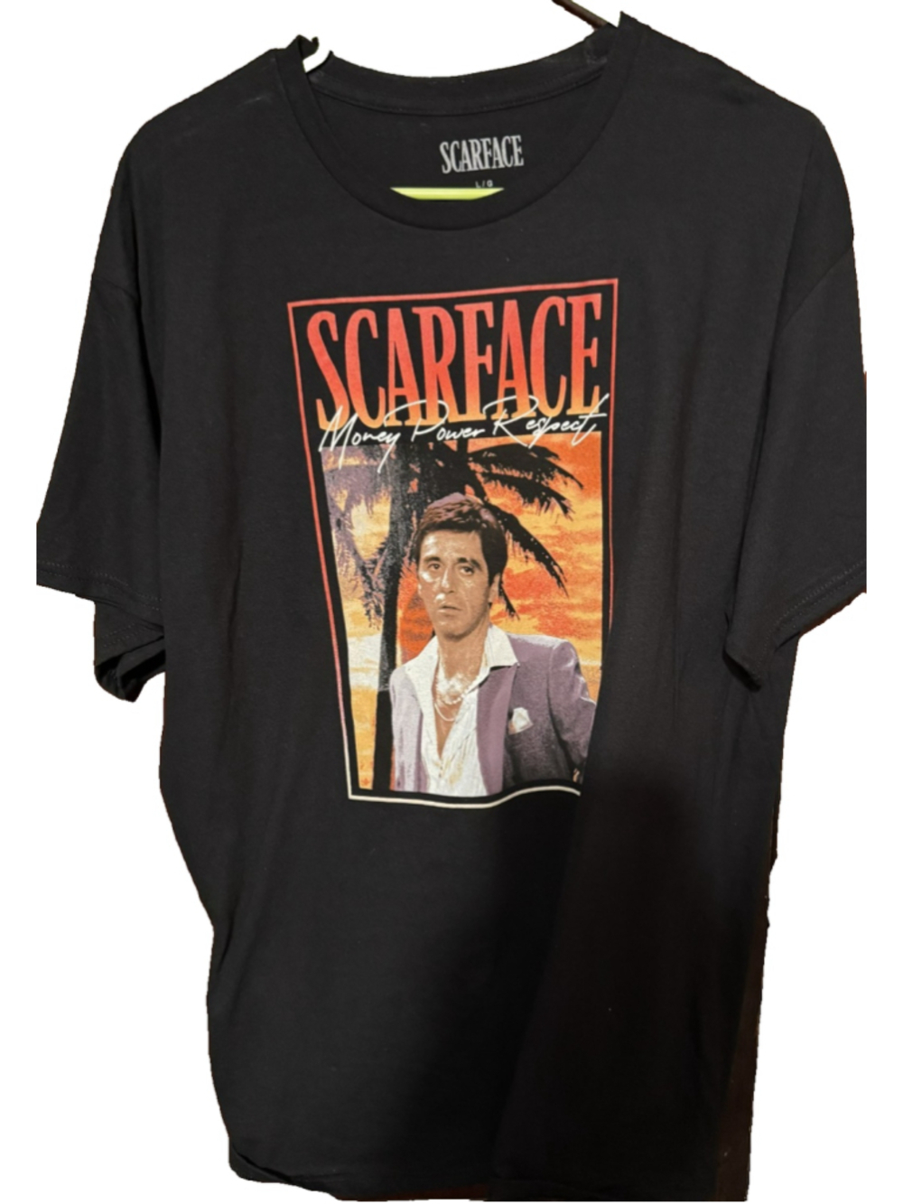 Scarface Movie Logo T Shirt Men Sz L Black New Without Tags